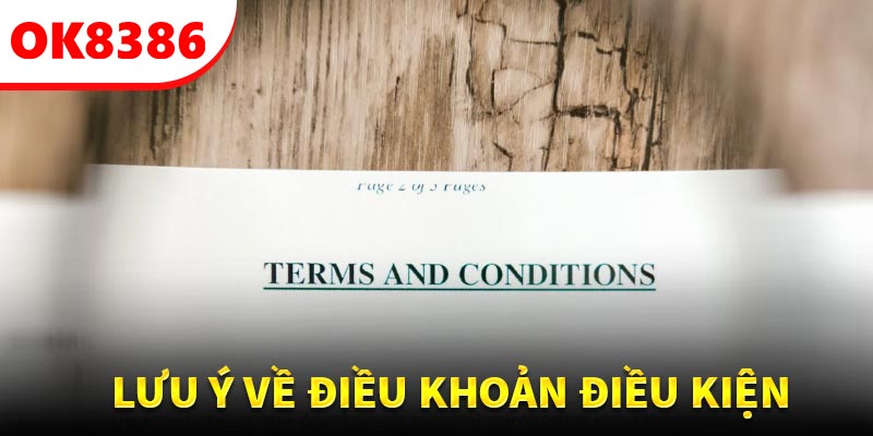 Những lưu ý cần nắm khi đọc điều khoản điều kiện OK8386